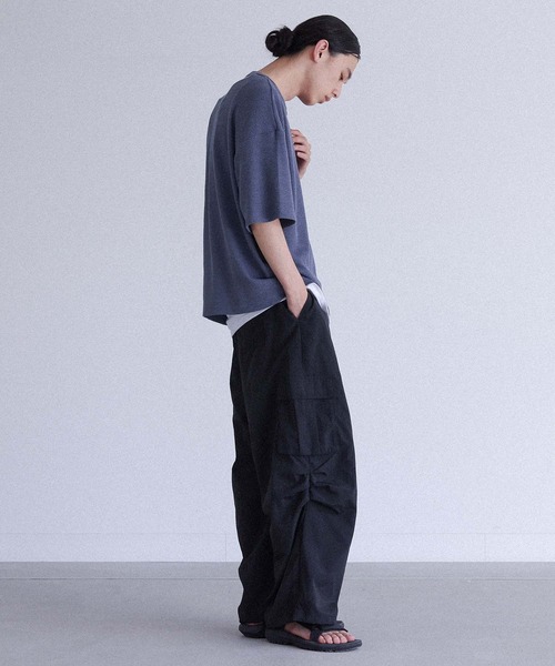 MDR(エムディアール)の「ワッフルヘンリーネックTシャツ(Tシャツ/カットソー・メンズ・ブルー/チャコール・M/L)」の13枚目の写真
