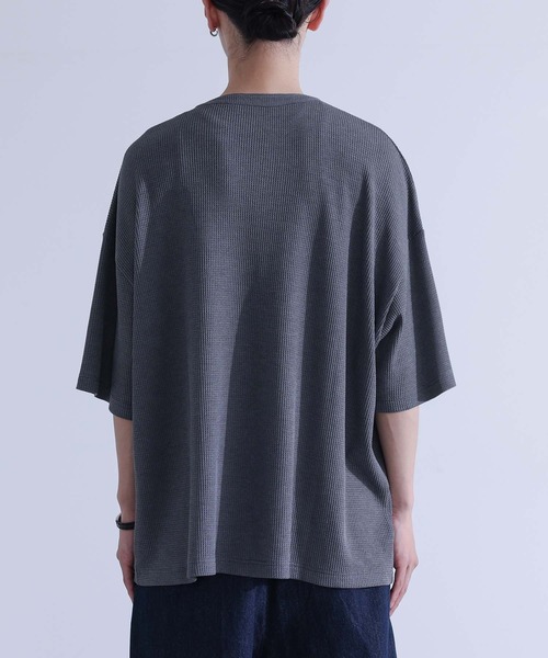 MDR(エムディアール)の「ワッフルヘンリーネックTシャツ(Tシャツ/カットソー・メンズ・ブルー/チャコール・M/L)」の18枚目の写真