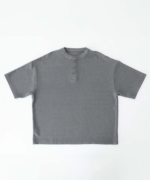 MDR(エムディアール)の「ワッフルヘンリーネックTシャツ(Tシャツ/カットソー・メンズ・ブルー/チャコール・M/L)」の21枚目の写真
