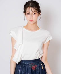 アシメフリルカットソー