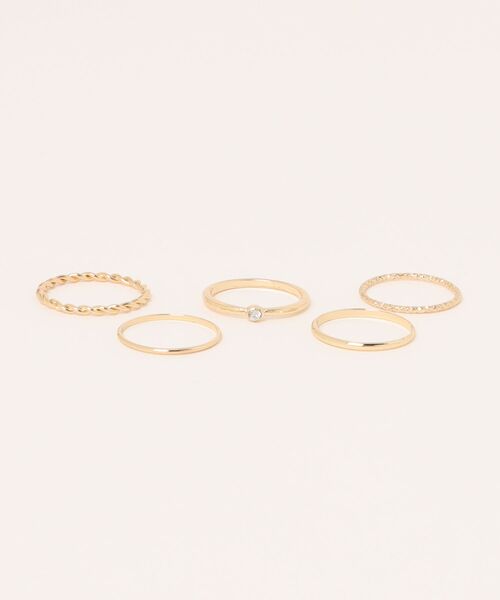 big metal london(ビッグメタルロンドン)の「リング セット ATHENA SET OF DELICATE RINGS(リング・レディース・ゴールド・FREE)」の1枚目の写真
