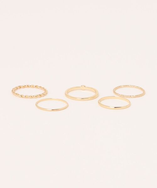 big metal london(ビッグメタルロンドン)の「リング セット ATHENA SET OF DELICATE RINGS(リング・レディース・ゴールド・FREE)」の2枚目の写真