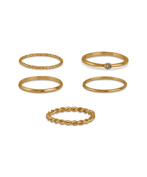 big metal london(ビッグメタルロンドン)の「リング セット ATHENA SET OF DELICATE RINGS(リング・レディース・ゴールド・FREE)」の3枚目の写真