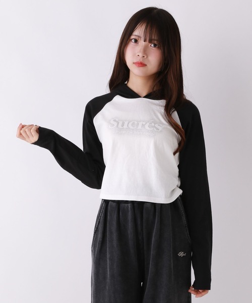 repipi armario(レピピ アルマリオ)の「スプレーラメロゴパーカー(パーカー・キッズ・ホワイト/スミクロ/ブラウン・MEDIUM/SMALL/LARGE)」の2枚目の写真