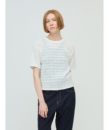 mizuiro ind ストレッチレースクルーネックTシャツ