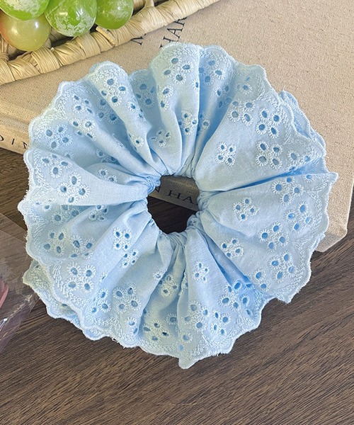 WESTSEA(ウエストシー)の「スカラップレース シュシュ 大きめ(シュシュ・レディース・ブルー/イエロー/ピンク/レッド/ホワイト/ライトブルー・FREE)」の11枚目の写真