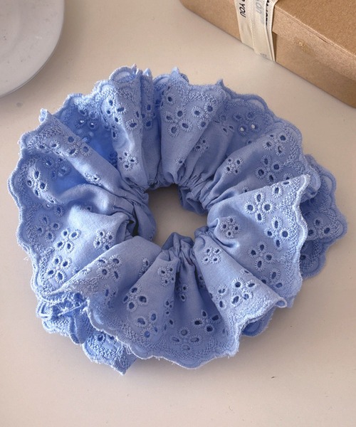 WESTSEA(ウエストシー)の「スカラップレース シュシュ 大きめ(シュシュ・レディース・ブルー/イエロー/ピンク/レッド/ホワイト/ライトブルー・FREE)」の15枚目の写真