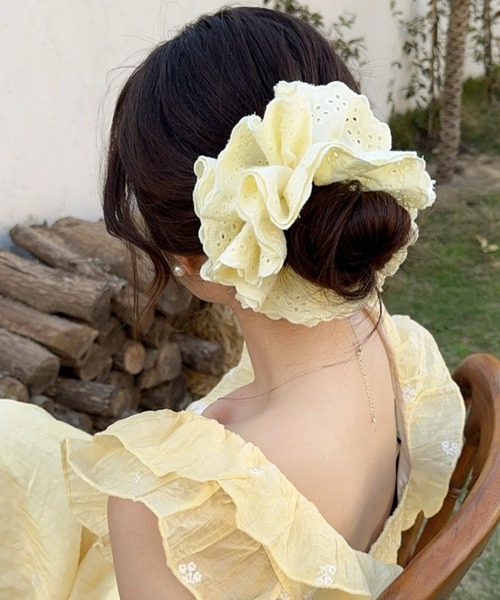 WESTSEA(ウエストシー)の「スカラップレース シュシュ 大きめ(シュシュ・レディース・ブルー/イエロー/ピンク/レッド/ホワイト/ライトブルー・FREE)」の19枚目の写真