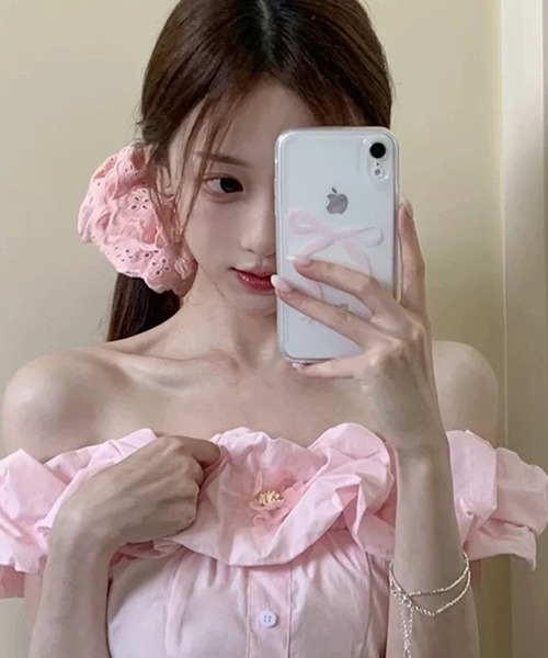 WESTSEA(ウエストシー)の「スカラップレース シュシュ 大きめ(シュシュ・レディース・ブルー/イエロー/ピンク/レッド/ホワイト/ライトブルー・FREE)」の22枚目の写真