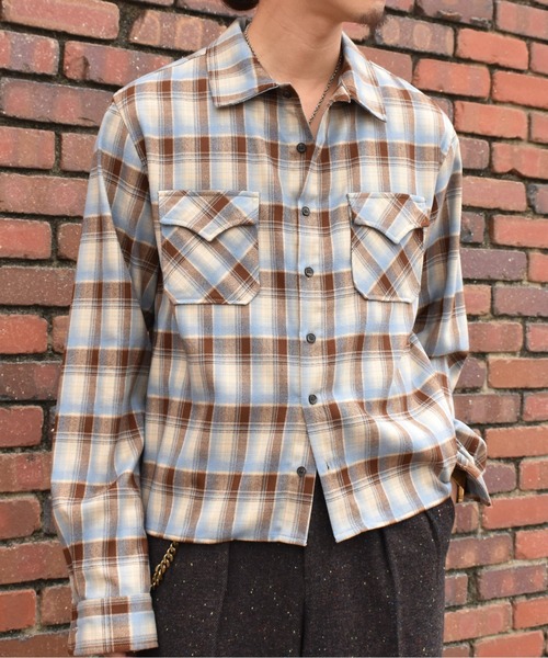 Noen(ノエン)の「ウエスタンシャドーチェックシャツ(シャツ/ブラウス・メンズ・レッド/ブラウン/ライトブルー・LARGE/MEDIUM)」の2枚目の写真