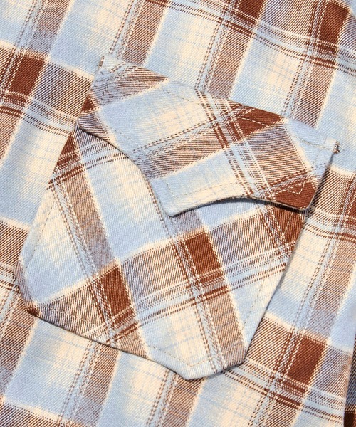 Noen(ノエン)の「ウエスタンシャドーチェックシャツ(シャツ/ブラウス・メンズ・レッド/ブラウン/ライトブルー・LARGE/MEDIUM)」の18枚目の写真