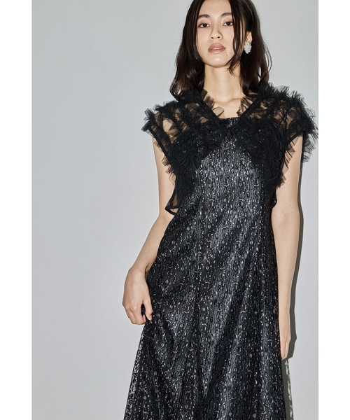 セール】フリルボレロセットレースドレス 2点セット パーティードレス