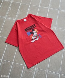 coen（コーエン）の「【MICKEY(ミッキー) / 別注】アソートカラフルロゴプリントユニＴシャツ（Tシャツ/カットソー）」