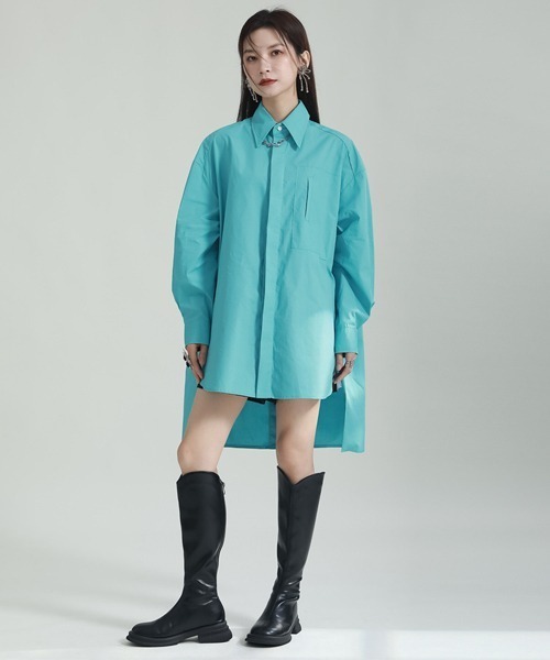 rehacer(レアセル)の「ONE COLOR Laboratory : Backline Oversize Shirt / バックラインオーバーサイズシャツ(シャツ/ブラウス・レディース・ブルー・FREE)」の11枚目の写真