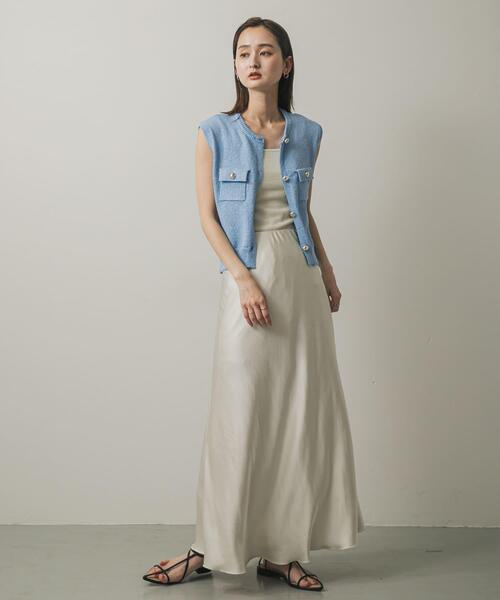 SENSE OF PLACE by URBAN RESEARCH（センスオブプレイスバイアーバンリサーチ）の「メタルボタンポケットベスト（ベスト・レディース・ライトブルー/ブラック/アイボリー/ブラウン・ONE）」の10枚目の写真