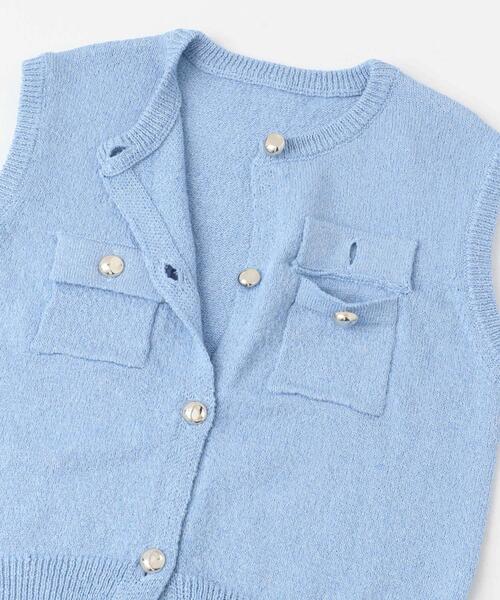 SENSE OF PLACE by URBAN RESEARCH（センスオブプレイスバイアーバンリサーチ）の「メタルボタンポケットベスト（ベスト・レディース・ライトブルー/ブラック/アイボリー/ブラウン・ONE）」の13枚目の写真