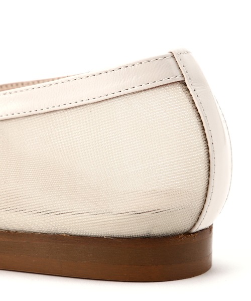 STATUS（ステイタス）の「【STATUS/ステイタス】メッシュバレエ（パンプス・レディース・ベージュ/ホワイト・37/36）」の5枚目の写真