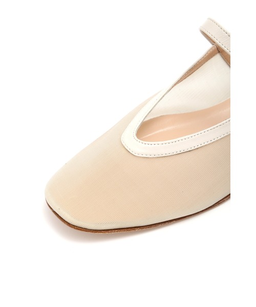 STATUS（ステイタス）の「【STATUS/ステイタス】メッシュバレエ（パンプス・レディース・ベージュ/ホワイト・37/36）」の7枚目の写真