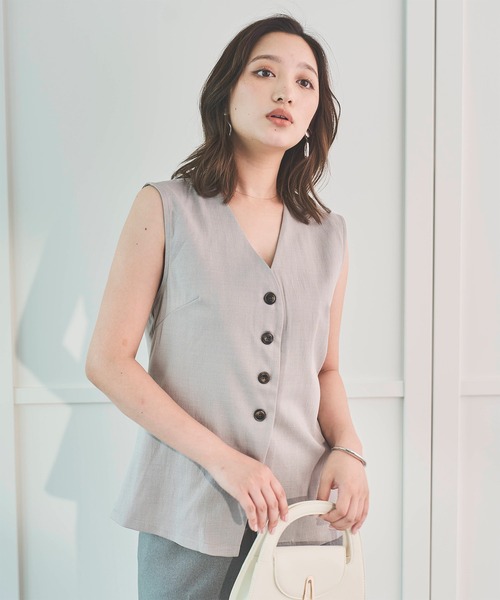 Sirin(シリン)の「【ZOZO限定】Vネックジレベスト(ベスト・レディース・グレー/ベージュ・FREE)」の19枚目の写真
