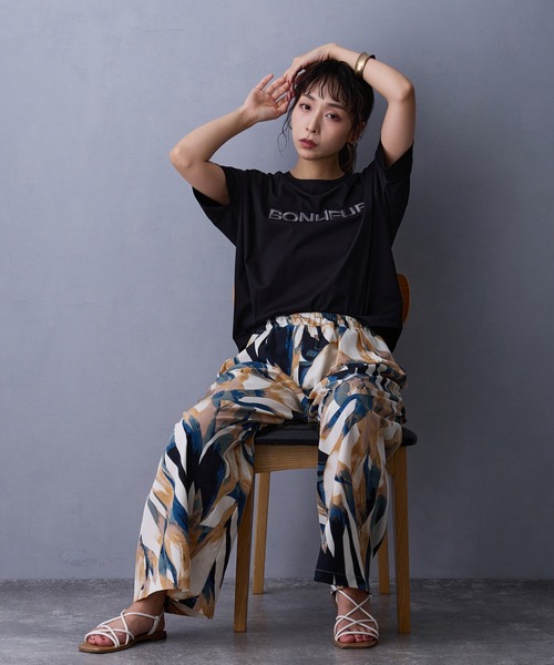 NICOLE white(ニコルホワイト)の「プリント柄パンツ(その他パンツ・レディース・ブラウン/ネイビー/ブラック・FREE)」の19枚目の写真