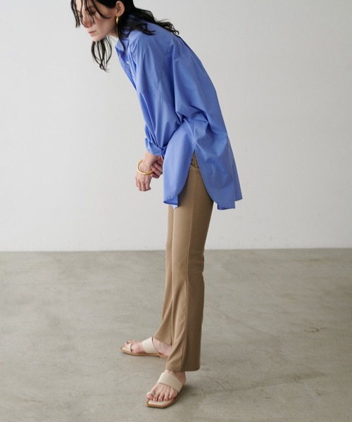 LARUTA（ラルータ）の「【LARUTA】美しいシルエットリブパンツ（その他パンツ・レディース・ベージュ/ブラック・FREE）」の2枚目の写真