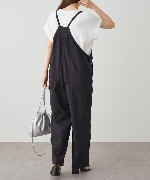 PUAL CE CIN（ピュアルセシン）の「甘撚りツイルサロペット（サロペット/オーバーオール・レディース・チャコールグレー/カーキ・FREE）」の9枚目の写真