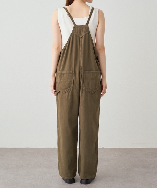 PUAL CE CIN（ピュアルセシン）の「甘撚りツイルサロペット（サロペット/オーバーオール・レディース・チャコールグレー/カーキ・FREE）」の13枚目の写真