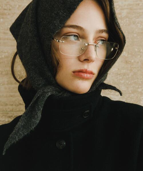 SMELLY（スメリー）の「リムレススクエアダテメガネ（メガネ・レディース・ゴールド/シルバー・-）」の6枚目の写真