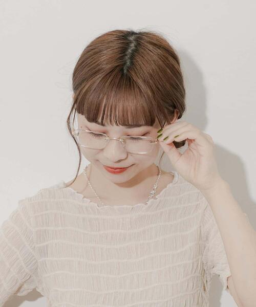 SMELLY（スメリー）の「リムレススクエアダテメガネ（メガネ・レディース・ゴールド/シルバー・-）」の13枚目の写真