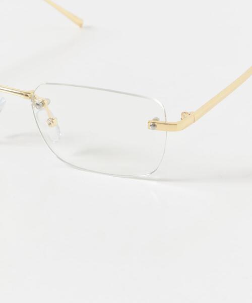 SMELLY（スメリー）の「リムレススクエアダテメガネ（メガネ・レディース・ゴールド/シルバー・-）」の18枚目の写真