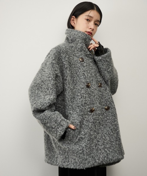 2way シャギーミドルコート Shelly island（シェリーアイランド）の「2WAYシャギーミドルコート