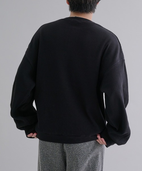 epnok（エプノック）の「ワッフルヘンリーネックTee（Tシャツ/カットソー・メンズ・ブラック/グレー/ブラック系その他・SMALL/MEDIUM/LARGE）」の7枚目の写真