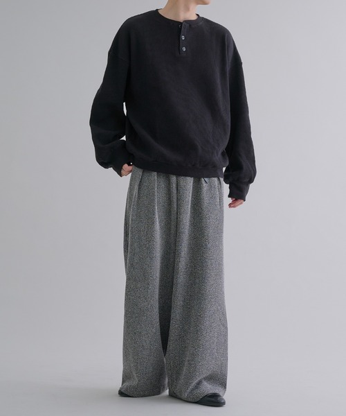 epnok（エプノック）の「ワッフルヘンリーネックTee（Tシャツ/カットソー・メンズ・ブラック/グレー/ブラック系その他・SMALL/MEDIUM/LARGE）」の9枚目の写真