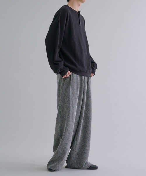 epnok（エプノック）の「ワッフルヘンリーネックTee（Tシャツ/カットソー・メンズ・ブラック/グレー/ブラック系その他・SMALL/MEDIUM/LARGE）」の12枚目の写真