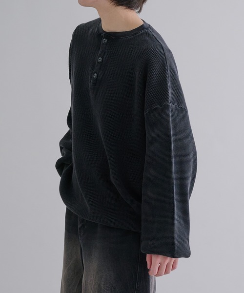 epnok（エプノック）の「ワッフルヘンリーネックTee（Tシャツ/カットソー・メンズ・ブラック/グレー/ブラック系その他・SMALL/MEDIUM/LARGE）」の14枚目の写真