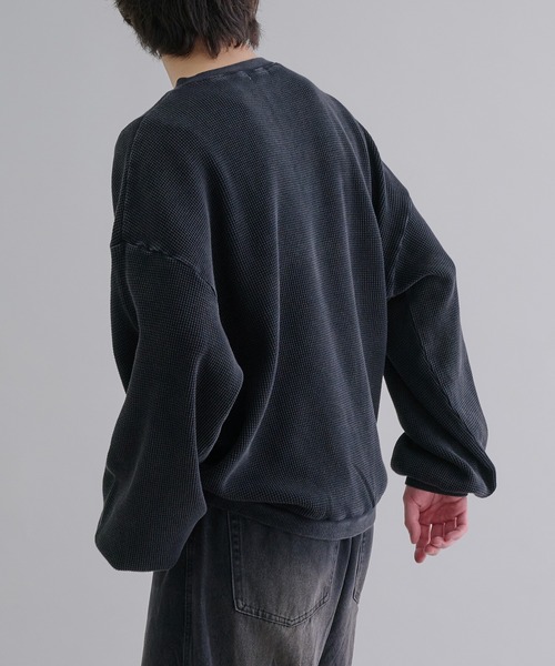 epnok（エプノック）の「ワッフルヘンリーネックTee（Tシャツ/カットソー・メンズ・ブラック/グレー/ブラック系その他・SMALL/MEDIUM/LARGE）」の15枚目の写真