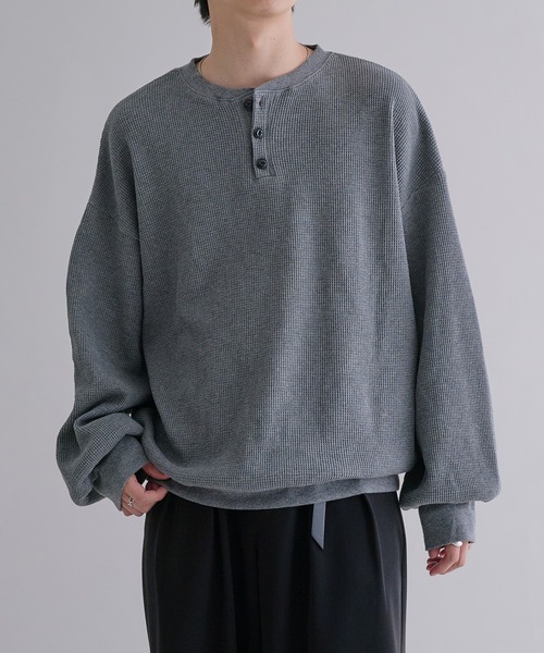 epnok（エプノック）の「ワッフルヘンリーネックTee（Tシャツ/カットソー・メンズ・ブラック/グレー/ブラック系その他・SMALL/MEDIUM/LARGE）」の21枚目の写真