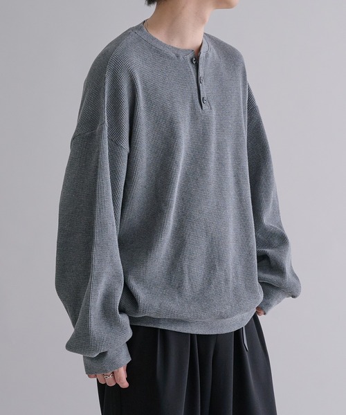 epnok（エプノック）の「ワッフルヘンリーネックTee（Tシャツ/カットソー・メンズ・ブラック/グレー/ブラック系その他・SMALL/MEDIUM/LARGE）」の22枚目の写真