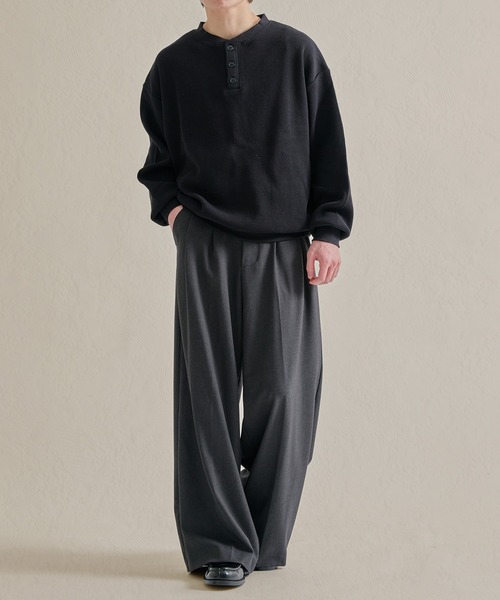 epnok（エプノック）の「ワッフルヘンリーネックTee（Tシャツ/カットソー・メンズ・ブラック/グレー/ブラック系その他・SMALL/MEDIUM/LARGE）」の20枚目の写真