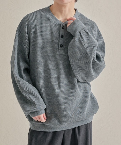 epnok（エプノック）の「ワッフルヘンリーネックTee（Tシャツ/カットソー・メンズ・ブラック/グレー/ブラック系その他・SMALL/MEDIUM/LARGE）」の14枚目の写真