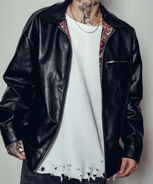 Subciety(サブサエティ）　黒　レザージャケット セール】Single riders jacket（ライダースジャケット