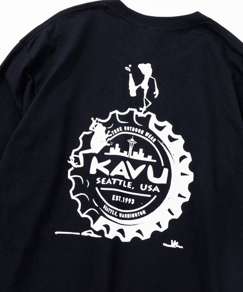 KAVU（カブー）の「KAVU/カブー Crown Frog LS Tee/クラウンフロッグティー（Tシャツ/カットソー・メンズ・パープル/ホワイト/ライトグリーン/ブラック・MEDIUM/X-LARGE/LARGE）」の10枚目の写真