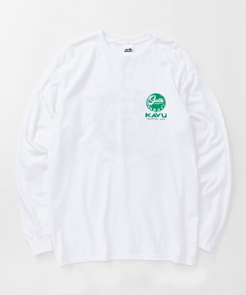 KAVU（カブー）の「KAVU/カブー Crown Frog LS Tee/クラウンフロッグティー（Tシャツ/カットソー・メンズ・パープル/ホワイト/ライトグリーン/ブラック・MEDIUM/X-LARGE/LARGE）」の5枚目の写真