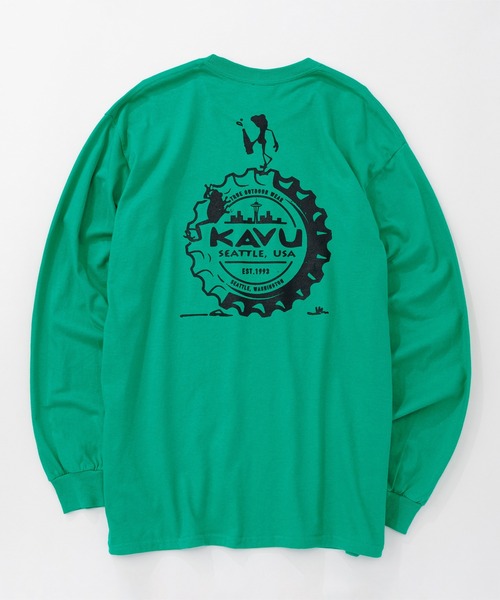 KAVU（カブー）の「KAVU/カブー Crown Frog LS Tee/クラウンフロッグティー（Tシャツ/カットソー・メンズ・パープル/ホワイト/ライトグリーン/ブラック・MEDIUM/X-LARGE/LARGE）」の14枚目の写真