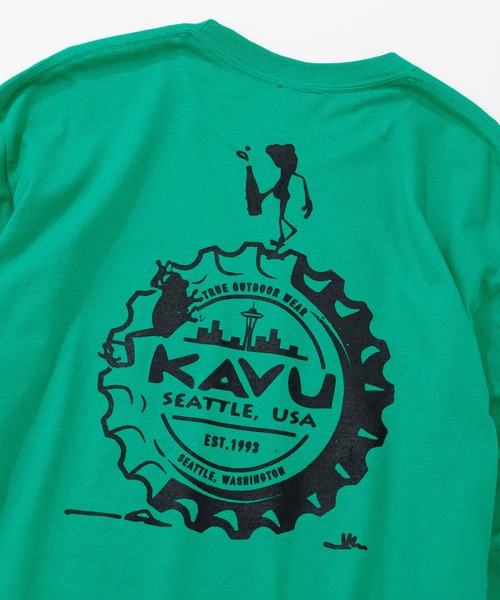 KAVU（カブー）の「KAVU/カブー Crown Frog LS Tee/クラウンフロッグティー（Tシャツ/カットソー・メンズ・パープル/ホワイト/ライトグリーン/ブラック・MEDIUM/X-LARGE/LARGE）」の16枚目の写真