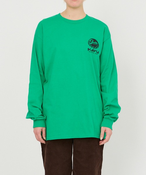 KAVU（カブー）の「KAVU/カブー Crown Frog LS Tee/クラウンフロッグティー（Tシャツ/カットソー・メンズ・パープル/ホワイト/ライトグリーン/ブラック・MEDIUM/X-LARGE/LARGE）」の11枚目の写真