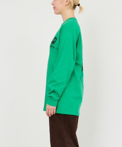 KAVU（カブー）の「KAVU/カブー Crown Frog LS Tee/クラウンフロッグティー（Tシャツ/カットソー・メンズ・パープル/ホワイト/ライトグリーン/ブラック・MEDIUM/X-LARGE/LARGE）」の12枚目の写真