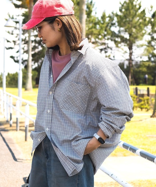 PIMLICO（ピムリコ）の「オーバーサイズ 長袖 シャツ コットン チェック柄 [WEB限定] 【きれいめ/羽織】PIMLICO (ピムリコ)（シャツ/ブラウス・メンズ・C/D/E/A/B・X1(3L～4L)/X2(4L～5L)/X3(6L～7L)/X4(8L～9L)/X5(9L～10L)）」の3枚目の写真