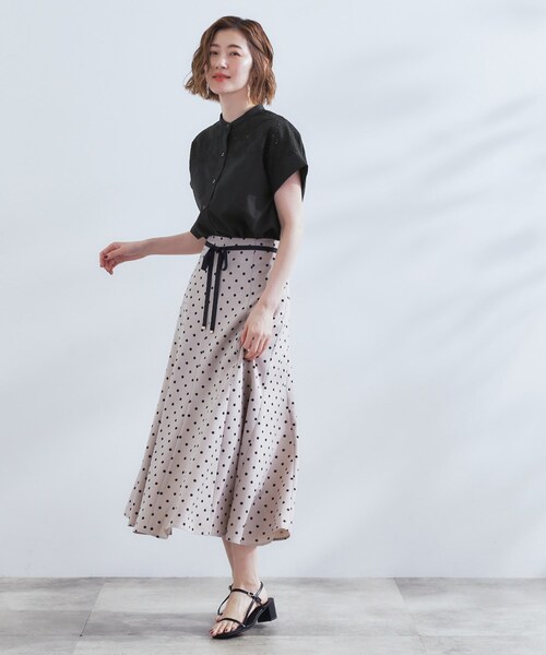 grove（グローブ）の「涼やかさと上品さを兼ね備えた　レースシャツブラウス（シャツ/ブラウス・レディース・オフホワイト/ブラック/ブルーグリーン・02/03/04/05/01）」の9枚目の写真