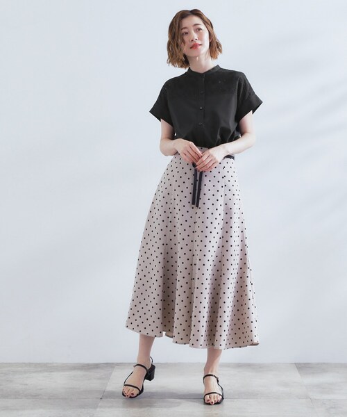 grove（グローブ）の「涼やかさと上品さを兼ね備えた　レースシャツブラウス（シャツ/ブラウス・レディース・オフホワイト/ブラック/ブルーグリーン・02/03/04/05/01）」の10枚目の写真